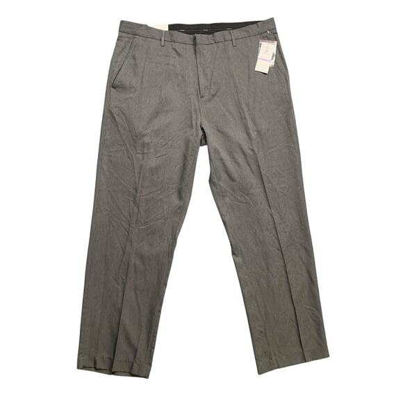 Calvin Klein Pants Mens 38 Grey Straight Fit Flat Front Formal Business Dress - Picture 1 of 13